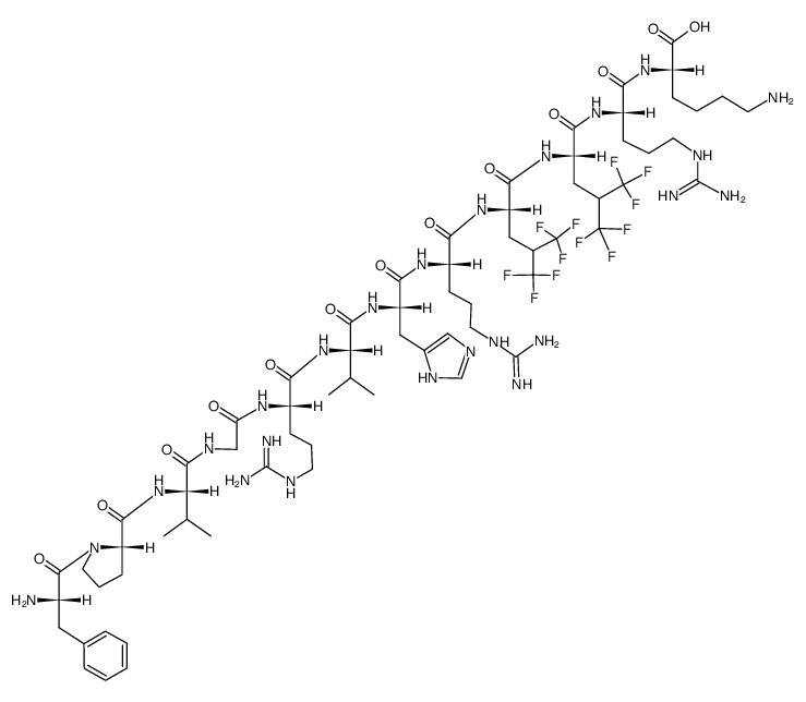 FPVGRVHR-(5,5,5,5',5',5'-2S-hexafluoroleucine)2-RK Structure