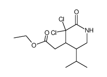 4-Ethoxycarbonylmethyl-3,3-dichlor-5-isopropyl-piperidin-2-on Structure
