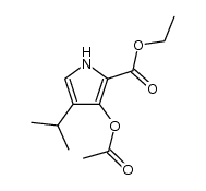 3-acetoxy-4-isopropyl-pyrrole-2-carboxylic acid ethyl ester Structure