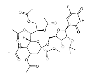O--(2->5')-5-fluoro-2',3'-O-isopropylideneuridine Structure