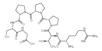 arginyl-threonyl-prolyl-prolyl-prolyl-seryl-glycine结构式