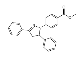 4-(3,5-diphenyl-4,5-dihydro-pyrazol-1-yl)-benzoic acid methyl ester Structure