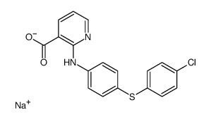 sodium,2-[4-(4-chlorophenyl)sulfanylanilino]pyridine-3-carboxylate Structure