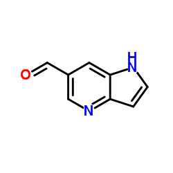 1H-吡咯并[3,2-b]吡啶-6-甲醛结构式