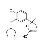 5-(3-cyclopentyloxy-4-methoxyphenyl)-5-methyl-1,3-oxazolidin-2-one结构式