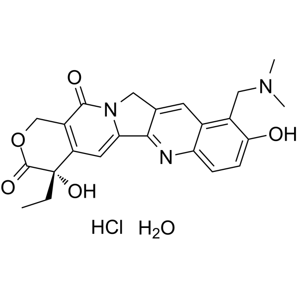 Topotecan hydrochloride hydrate Structure