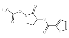 3-(2-thienoylthio)-2-oxo-1-pyrrolidinyl acetic acid structure