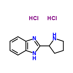 2-PYRROLIDIN-2-YL-1H-BENZIMIDAZOLE DIHYDROCHLORIDE Structure