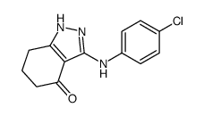 3-(4-chloroanilino)-1,5,6,7-tetrahydroindazol-4-one结构式