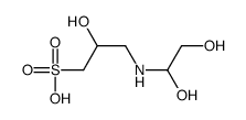 3-(1,2-dihydroxyethylamino)-2-hydroxypropane-1-sulfonic acid结构式