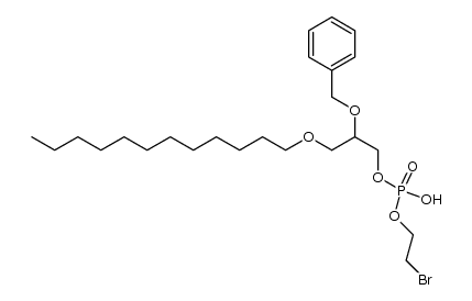 2-(benzyloxy)-3-(dodecyloxy)propyl (2-bromoethyl) hydrogen phosphate结构式