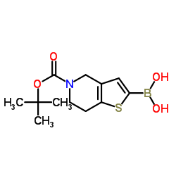 (5-(TERT-BUTOXYCARBONYL)-4,5,6,7-TETRAHYDROTHIENO[3,2-C]PYRIDIN-2-YL)BORONIC ACID structure
