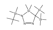 3-(tert-Butyldimethylsilyl)-4,4-dimethyl-5,5-bis(trimethylsilyl)-1,2,3-triaza-4-sila-1-cyclopenten Structure