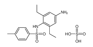 N-(4-amino-2,6-diethylphenyl)-4-methylbenzenesulfonamide,sulfuric acid结构式