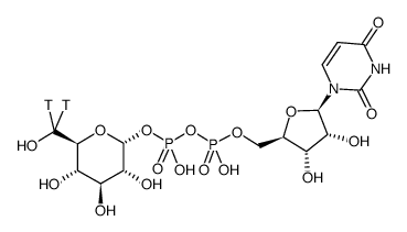 uridine diphosphate glucose, [glucose-6-3h]结构式