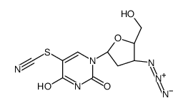 [1-[(2R,4S,5S)-4-azido-5-(hydroxymethyl)oxolan-2-yl]-2,4-dioxopyrimidin-5-yl] thiocyanate Structure
