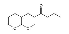 4-(2-methoxytetrahydropyran-3-yl)hexan-3-one结构式