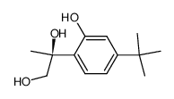 (2S)-2-(2-hydroxy-4-tert-butylphenyl)-1,2-dihydroxypropane结构式