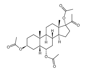 pregnane-3,6,17-triol triacetate Structure