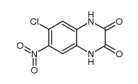 6-chloro-7-nitroquinoxaline-2,3(1H,4H)-dione结构式