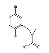 2-(5-Bromo-2-fluorophenyl)cyclopropanecarboxylic acid结构式