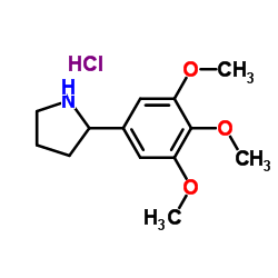 2-(3,4,5-Trimethoxyphenyl)pyrrolidine hydrochloride (1:1) Structure