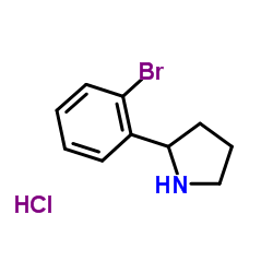 2-(2-溴苯基)吡咯烷盐酸盐结构式