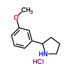 2-(3-METHOXY-PHENYL)-PYRROLIDINE, HYDROCHLORIDE结构式