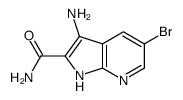 3-氨基-5-溴-1H-吡咯并[2,3-B]吡啶-2-羧酰胺结构式