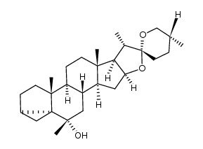 (25R)-6β-Methyl-3α,5α-cyclo-spirostan-6α-ol Structure