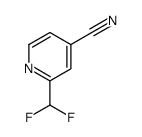 2-(Difluoromethyl)pyridine-4-carbonitrile, 4-Cyano-2-(difluoromethyl)pyridine structure