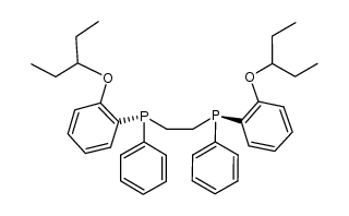 (Rp,Rp)-1,2-bis{[2-(3-pentoxy)phenyl](phenyl)phosphino}ethane结构式