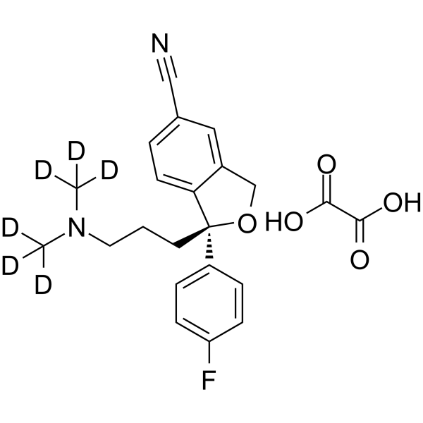 (R)-Citalopram-d6 oxalate Structure