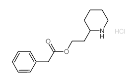 2-(2-Piperidinyl)ethyl 2-phenylacetate hydrochloride结构式