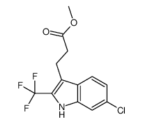 methyl 3-[6-chloro-2-(trifluoromethyl)-1H-indol-3-yl]propanoate Structure