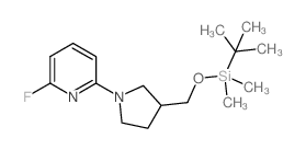 tert-butyl-[[1-(6-fluoropyridin-2-yl)pyrrolidin-3-yl]methoxy]-dimethylsilane Structure