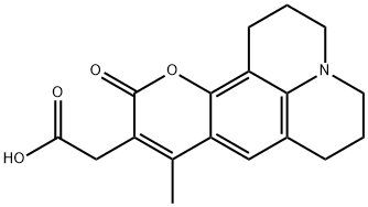 (8-Methyl-10-oxo-2,3,5,6-tetrahydro-1H,4H,10H-11-oxa-3a-aza-benzo[de]anthracen-9-yl)-acetic acid structure