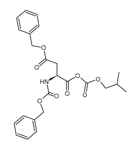 (S)-4-(benzyloxy)-2-(((benzyloxy)carbonyl)amino)-4-oxobutanoic (isobutyl carbonic) anhydride结构式