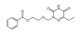 benzoic acid 2-((5-ethyl-6-azauracil-1-yl)methoxy)ethyl ether Structure