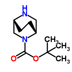 (1R,4R)-2,5-Diazabicyclo[2.2.2]octane-2-carboxylic acid 1,1-dimethylethyl ester structure