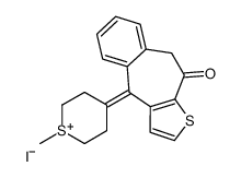 10-(1-methylthian-1-ium-4-ylidene)-5H-benzo[1,2]cyclohepta[3,4-b]thiophen-4-one,iodide Structure
