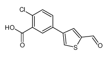 2-chloro-5-(5-formylthiophen-3-yl)benzoic acid结构式