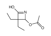 (3,3-diethyl-4-oxoazetidin-2-yl) acetate结构式