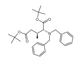 (2R,3S)-di-tert-butyl 2-(dibenzylamino)-3-methylpentanedioate Structure