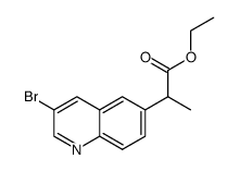 ethyl 2-(3-bromoquinolin-6-yl)propanoate结构式