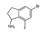 5-bromo-7-fluoro-2,3-dihydro-1H-inden-1-amine结构式