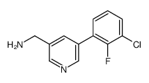[5-(3-chloro-2-fluorophenyl)pyridin-3-yl]methanamine结构式