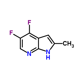 4,5-Difluoro-2-methyl-1H-pyrrolo[2,3-b]pyridine结构式