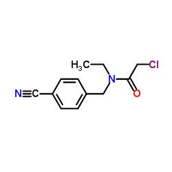 2-Chloro-N-(4-cyanobenzyl)-N-ethylacetamide Structure