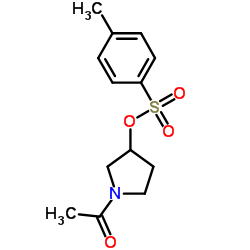 1-Acetyl-3-pyrrolidinyl 4-methylbenzenesulfonate结构式